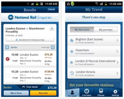 National Rail Enquiries android Top 10 Free London Transport Apps