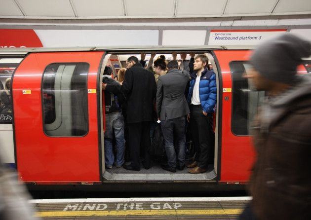 Crowded Tube Train Living in London on a Budget