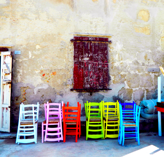 Colourful Chairs in Marzamemi